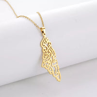 Palestine Map Pendant