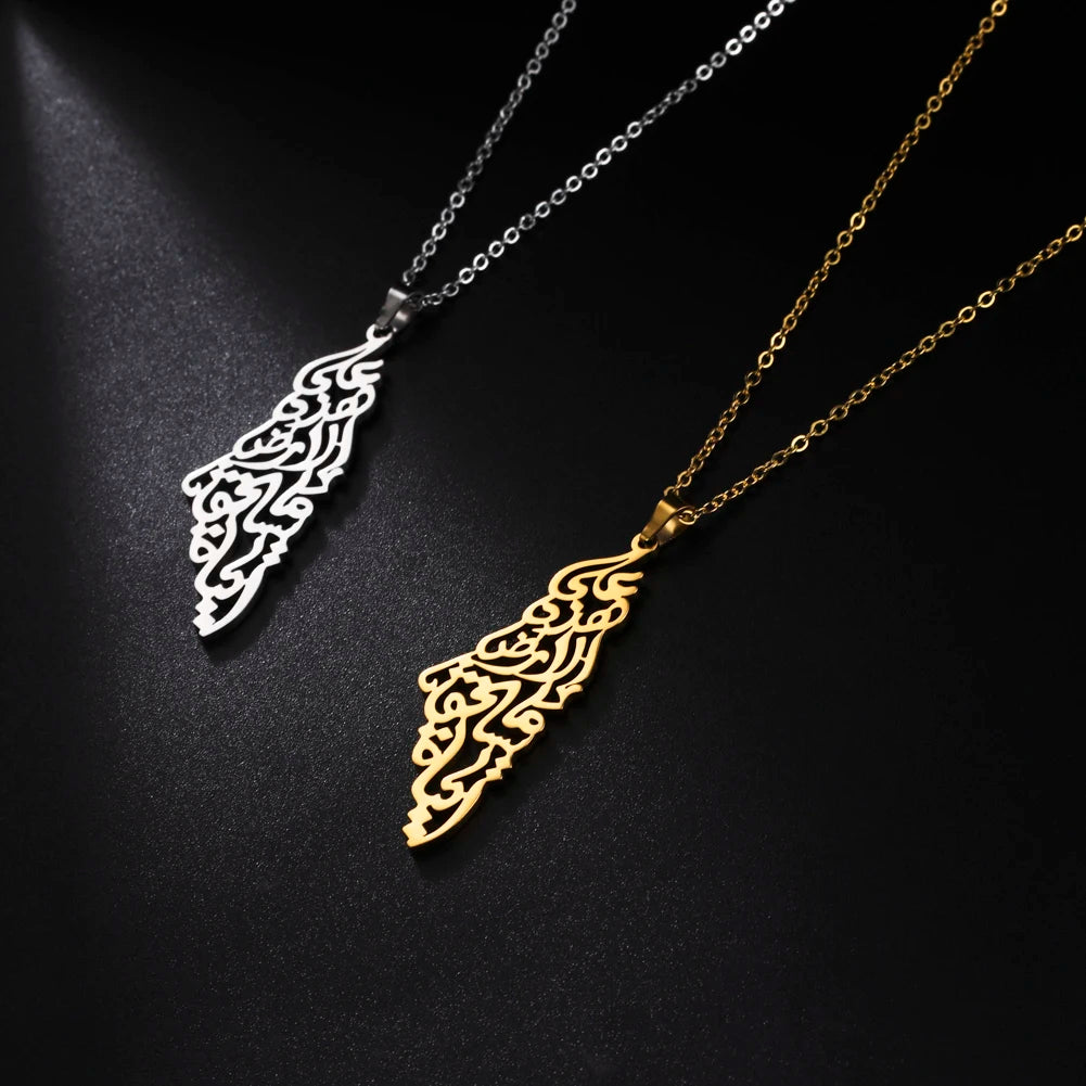 Palestine Map Pendant